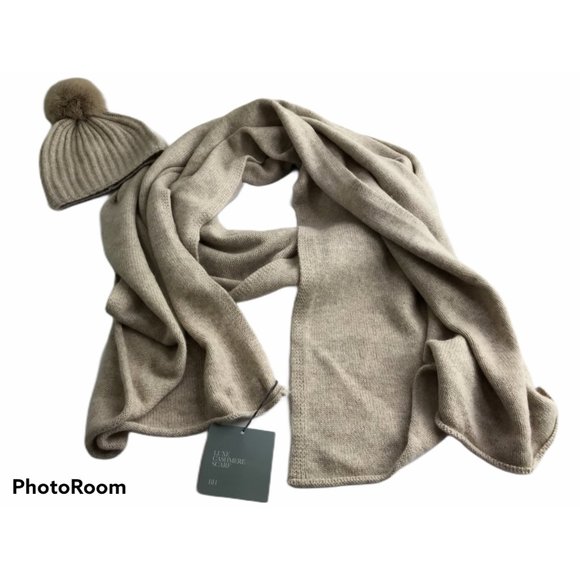 NEW NWT Restoration Hardware Cashmere Scarf Beanie - Picture 3 of 7